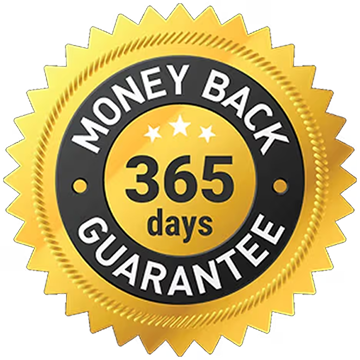 365-Day Money Back Guarantee Seal