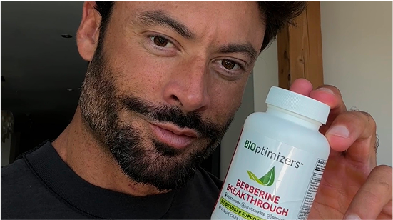 Crosby Taylor holding Berberine Breakthrough