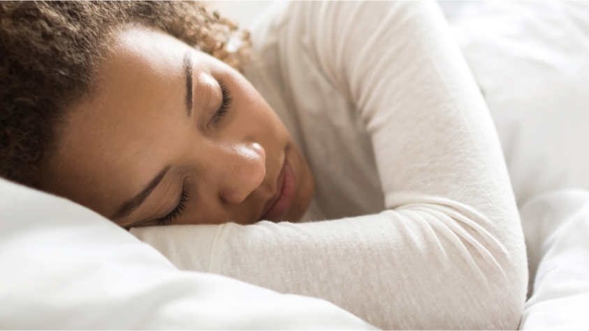 Person sleeping peacefully