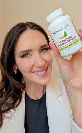 Customer holding BIOptimizers Berberine Breakthrough