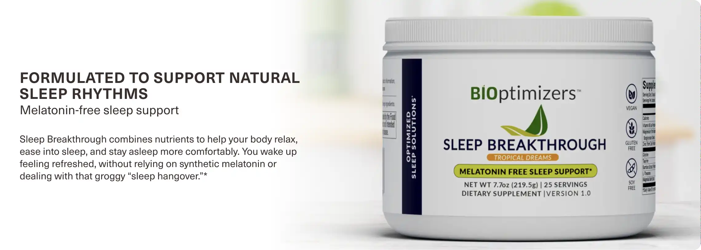 sleep breakthrough drink formulated