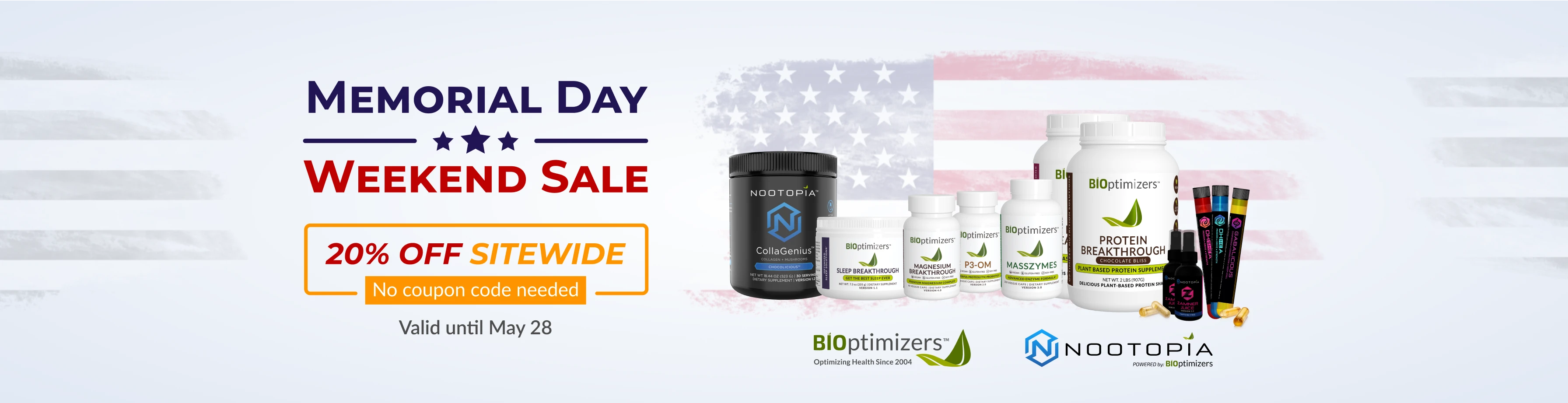 Memorial Day 20% OFF Sitewide