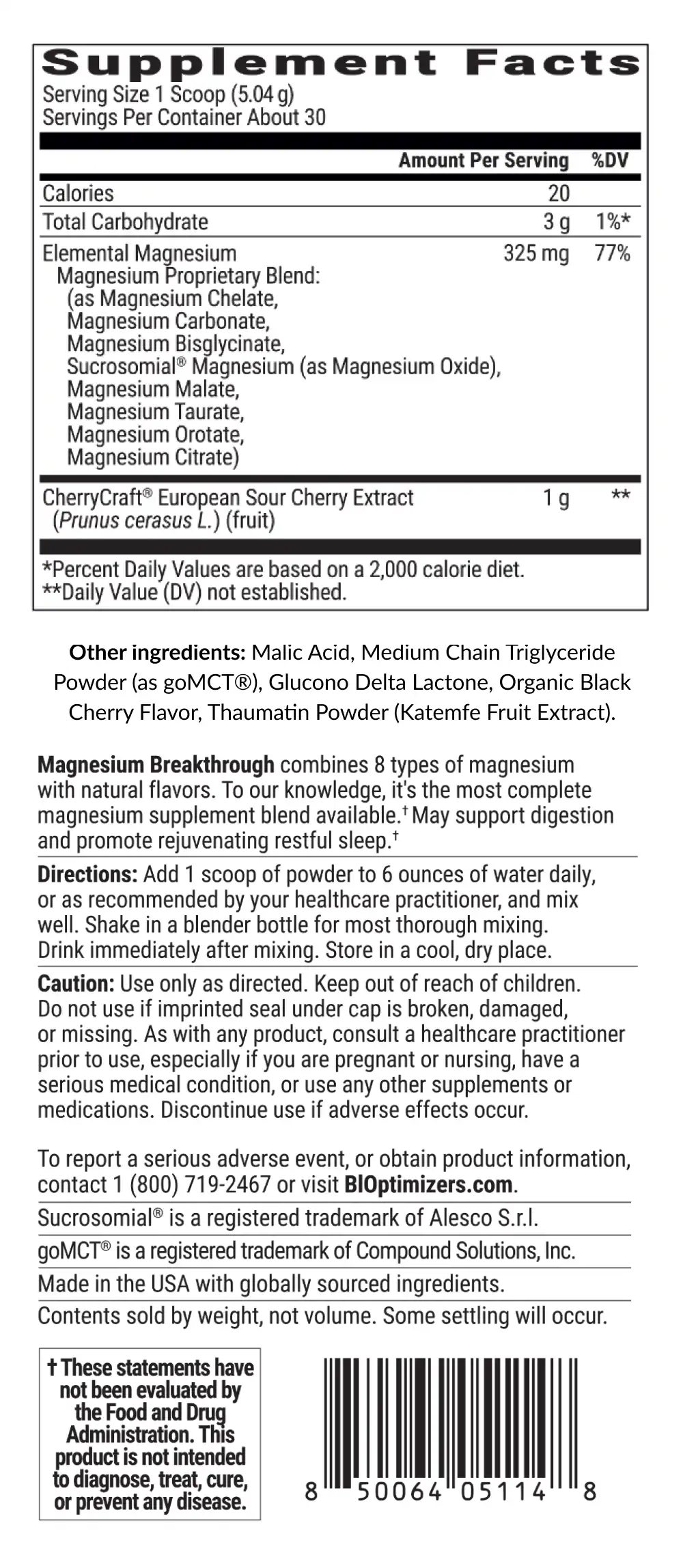 MAGNESIUM BREAKTHROUGH DRINK