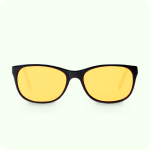 Blue light blocking glasses with yellow lenses