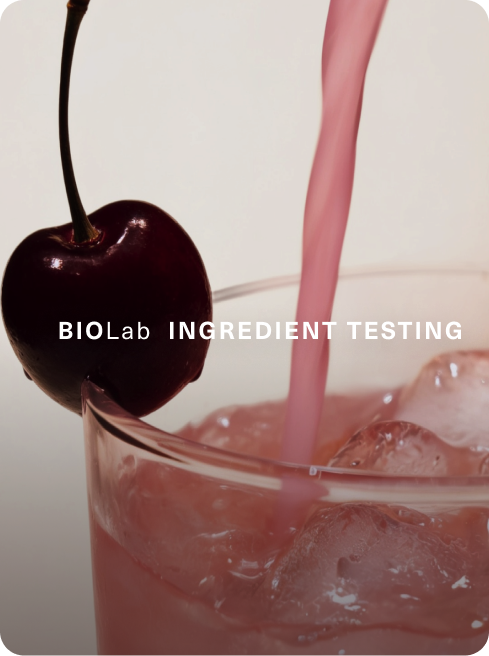 Pink liquid poured during BIOLab ingredient testing