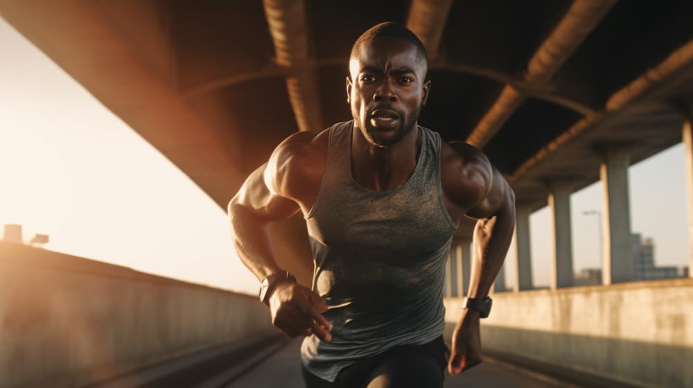 Man stressed out running