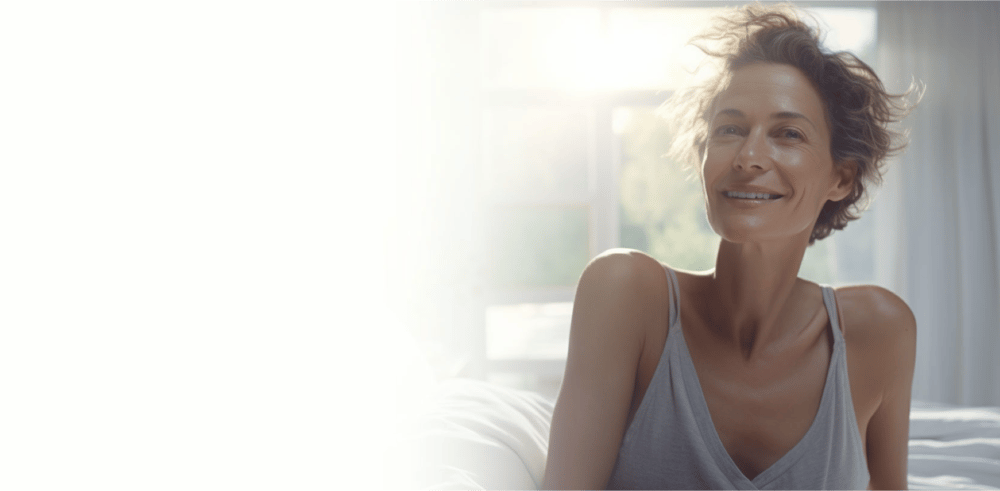 Woman running on beach
