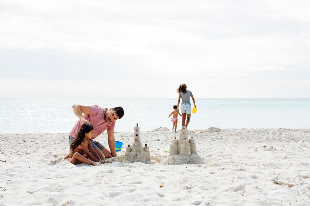 Family at the beach