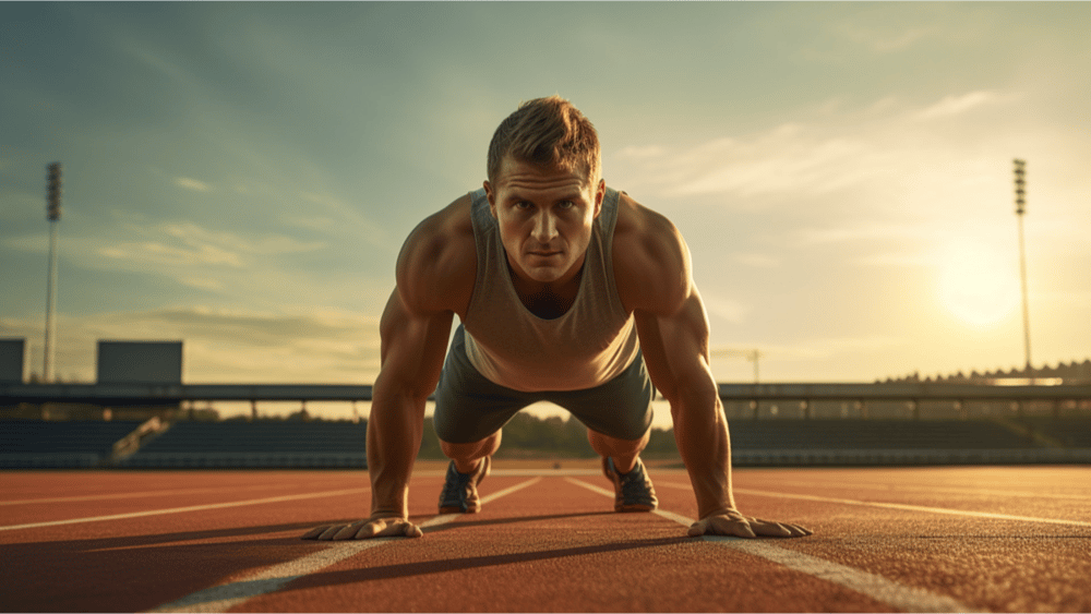Man doing pushups