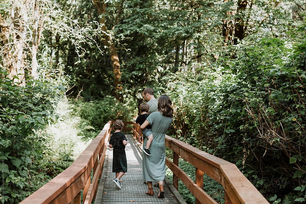 Well rested and family walk