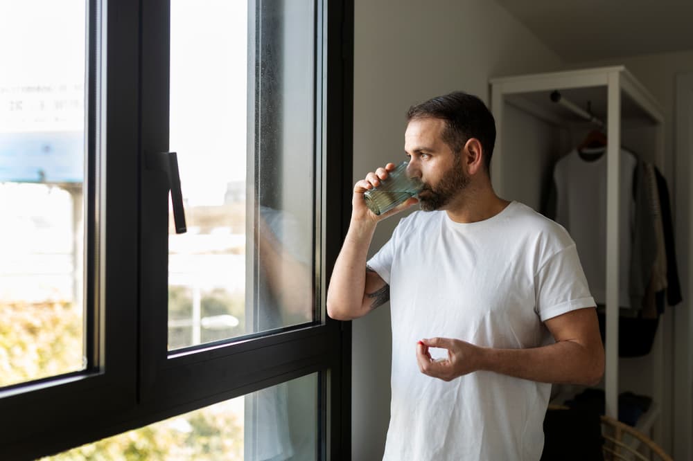 Man taking Magnesium Breakthrough