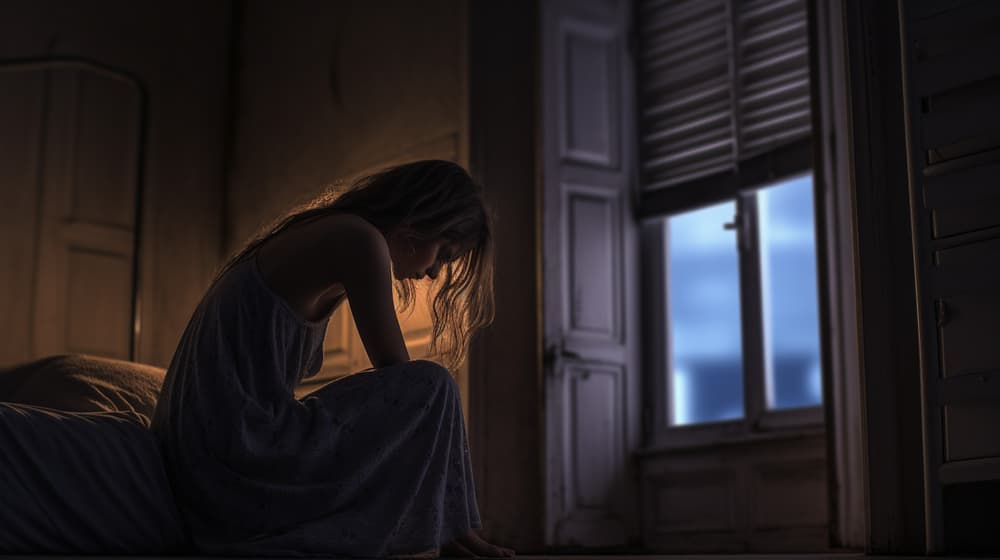 Woman stressed out