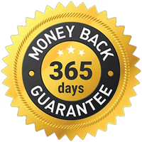 365-Day Money Back Guarantee Seal