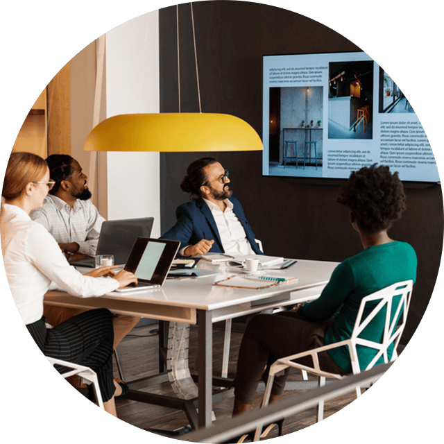 Office workers at desk